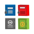 Money vault icon vector. Stock flat icon. Royalty Free Stock Photo