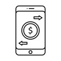 Money vault Line S E transaction Line Style vector icon which can easily modify tyle vector icon which can easily modify or edit