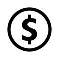 Money vector icon, money symbol, money dollar symbol Royalty Free Stock Photo