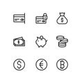 Money Vector Line Icons