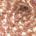 Money vortex of 10 euro bills Royalty Free Stock Photo