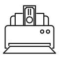 Money wash printer icon, outline style Royalty Free Stock Photo