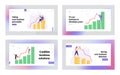 Money Wealth Diagram, Growth Data Analysis Arrow Graph Concept, Website Landing Page Set, Financial Profit