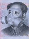 Money wearing a health doctor mask