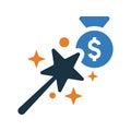 Money Wizard icon Royalty Free Stock Photo