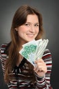 Money Woman Royalty Free Stock Photo