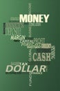 Money word cloud. Royalty Free Stock Photo