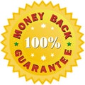 Moneyback guarantee golden sign illustration