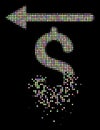 Bright Shredded Dot Halftone Moneyback Icon