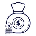 Moneybag. Vector illustration decorative design