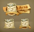 Moneybags vector icons Royalty Free Stock Photo