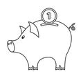 Moneybox icon. Vector illustration for your cute design.