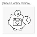 Moneybox line icon