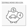 Moneybox line icon
