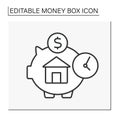 Moneybox line icon