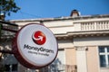 Moneygram logo on their main exchange office for Belgrade. Moneygram is an American financial services company