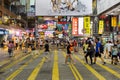 Mong Kok area at night Royalty Free Stock Photo