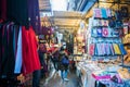 Mong Kok, Hong Kong - January 11, 2018 :Ladies market is marketplace selling clothing, accessories, souvenirs & street food, one