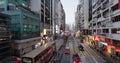 Hong Kong city street in the evening