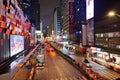 Mong Kok traffic road condition busy street Royalty Free Stock Photo