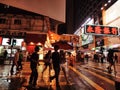 Mongkok Night Market in a rainy day