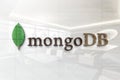Mongodb on iphone realistic texture Royalty Free Stock Photo
