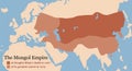 Mongol Empire Conquest Map Royalty Free Stock Photo