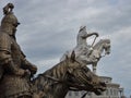 Mongol warriors on horses