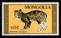 Post stamp dedicated to domestic cats. thoroughbred cat is depicted on stamp