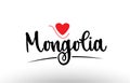 Mongolia country text typography logo icon design