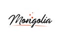 Mongolia country typography word text for logo icon design