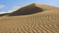 Sand dunes with wavy patterns of sands in Gobi Desert, Mongolia Royalty Free Stock Photo