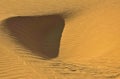 Sand dunes with wavy patterns of sands in Gobi Desert, Mongolia Royalty Free Stock Photo