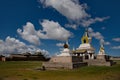 The architecture of the ancient Buddhist monastery Royalty Free Stock Photo