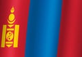 mongolia national flag 3d illustration close up view