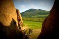 Mongolia nature steppe local population Stone turtle Royalty Free Stock Photo