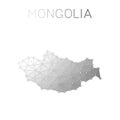 Mongolia polygonal vector map.