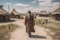 Mongolian ancient old man. Generate Ai