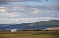 Family ger in a landscape of norther Mongolia