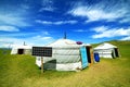 Mongolian ger camps with solar power