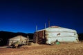 Mongolian Ger night landscape