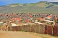 Mongolian Ger at Ulaanbaatar Suburbs Royalty Free Stock Photo