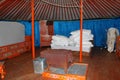 Mongolian home - interior of yurt