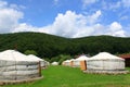 Mongolian home - yurts Royalty Free Stock Photo