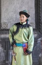 Mongolian man in traditional outfit Royalty Free Stock Photo