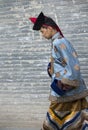 Mongolian man in traditional outfit Royalty Free Stock Photo