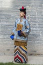 Mongolian man in traditional outfit Royalty Free Stock Photo