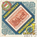 Mongolian postage stamp