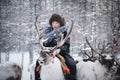 Mongolian Reindeer in Taica Bioecology at Khovsgol, Mongolia