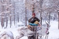 Mongolian Reindeer in Taica Bioecology at Khovsgol, Mongolia